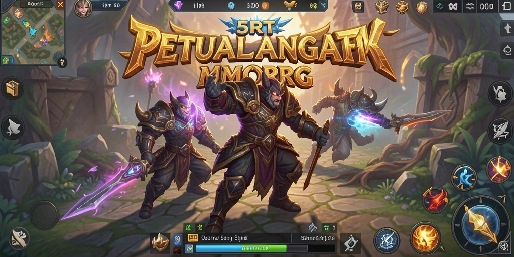 Screenshot utama 5RT menampilkan aksi seru dalam gameplay MMORPG yang memukau.