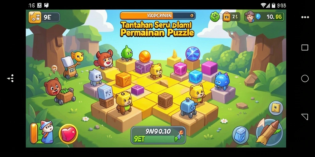 Tampilan gameplay Puzzle yang mengasyikkan dan menantang di 9ET.