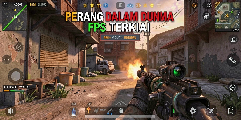 Gameplay intens ADG62 dengan aksi tembak-menembak yang mendebarkan.