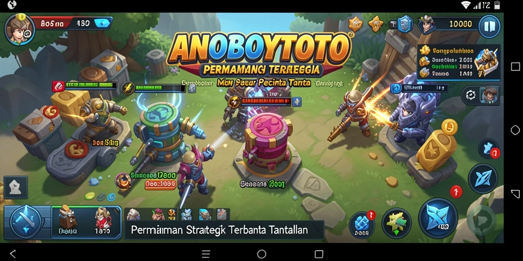 Tampilan gameplay ANOBOYTOTO dengan berbagai elemen strategi