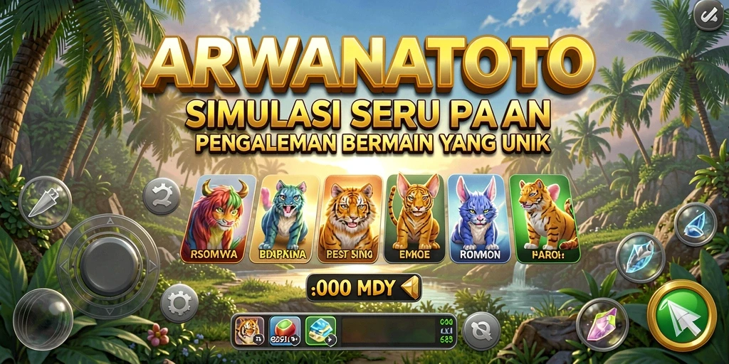 Gameplay ARWANATOTO menunjukkan dunia simulasi yang menakjubkan dan interaktif.