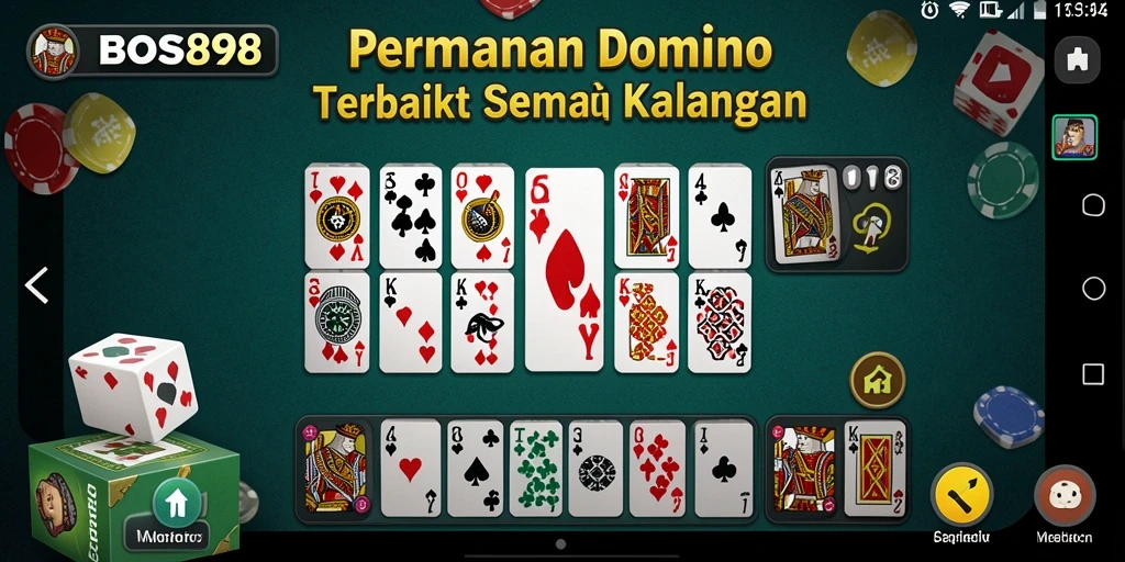 Screenshot gameplay yang menunjukkan keseruan permainan Domino di BOS898.
