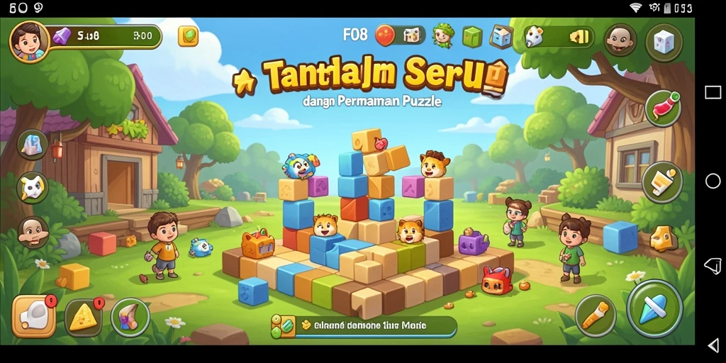 Screenshot utama FO8 menampilkan gameplay Puzzle yang menantang.