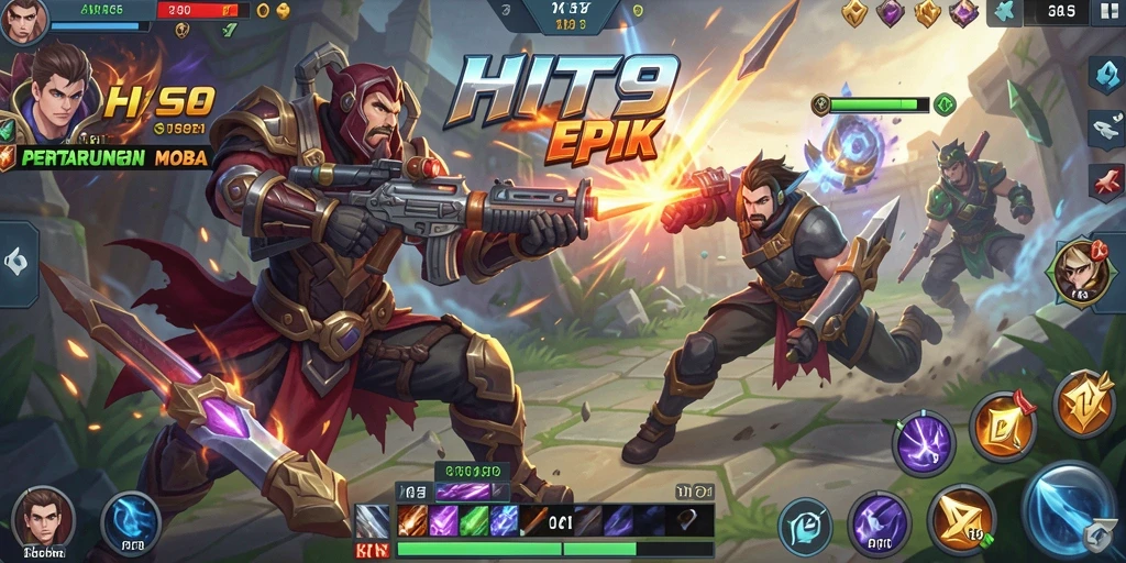Screenshot HIT9 memperlihatkan aksi seru di arena MOBA.