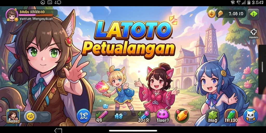 Tampilan gameplay Anime yang penuh warna dan mendebarkan.