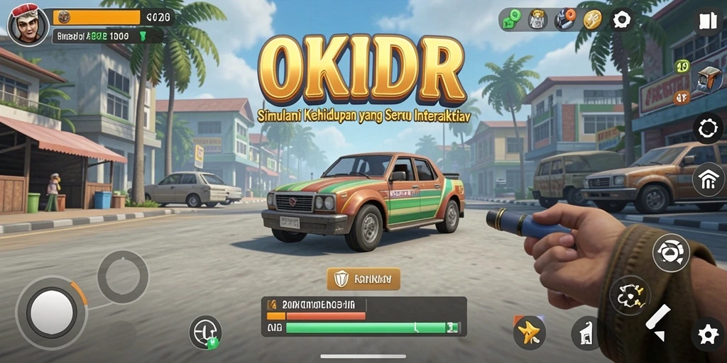 Tampilan gameplay yang menarik dan penuh interaksi di OKIDR.