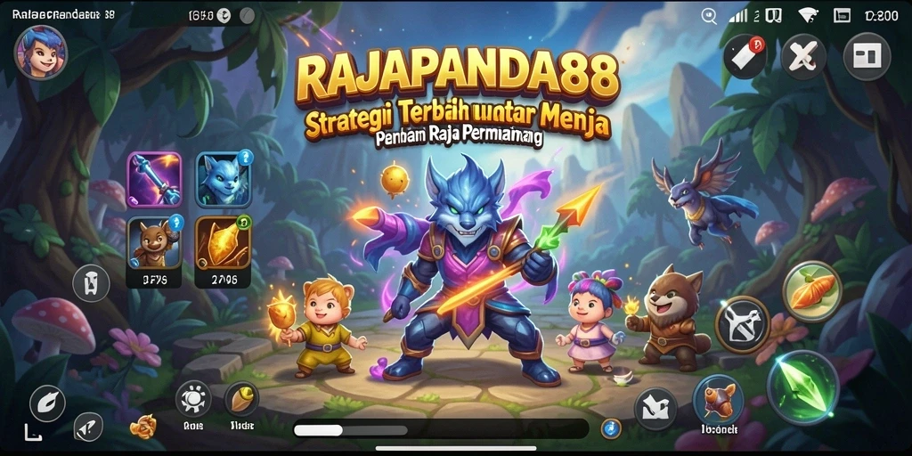 Screenshot menampilkan momen strategis aksi pertempuran dalam RAJAPANDA88.