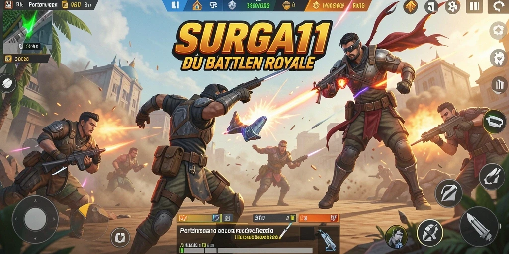 Gameplay SURGA11 yang intens dan mendebarkan di medan perang.