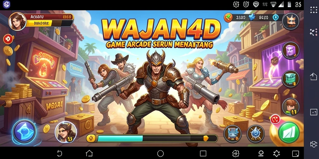 Tampilan gameplay seru WAJAN4D dengan efek visual menarik.